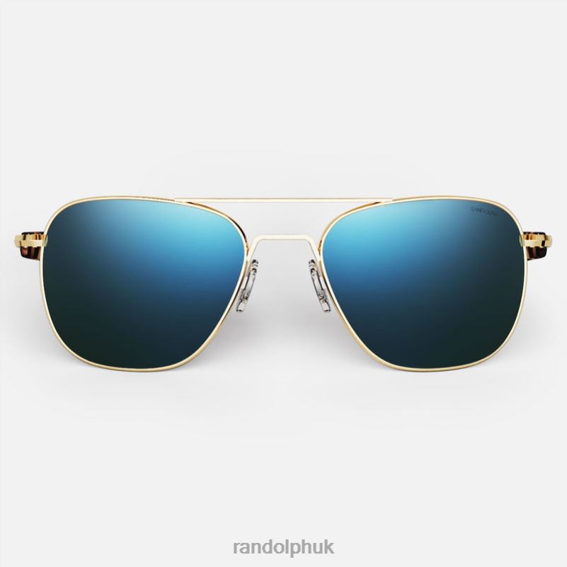 Aviator 1 23k Gold & Cobalt0J2LX11 Randolph Polarized Glass Lens
