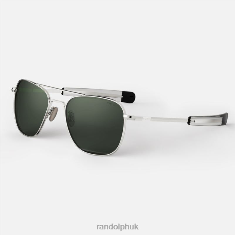 Aviator 1 23k White Gold & AGX0J2LX5 Randolph Polarized Glass Lens