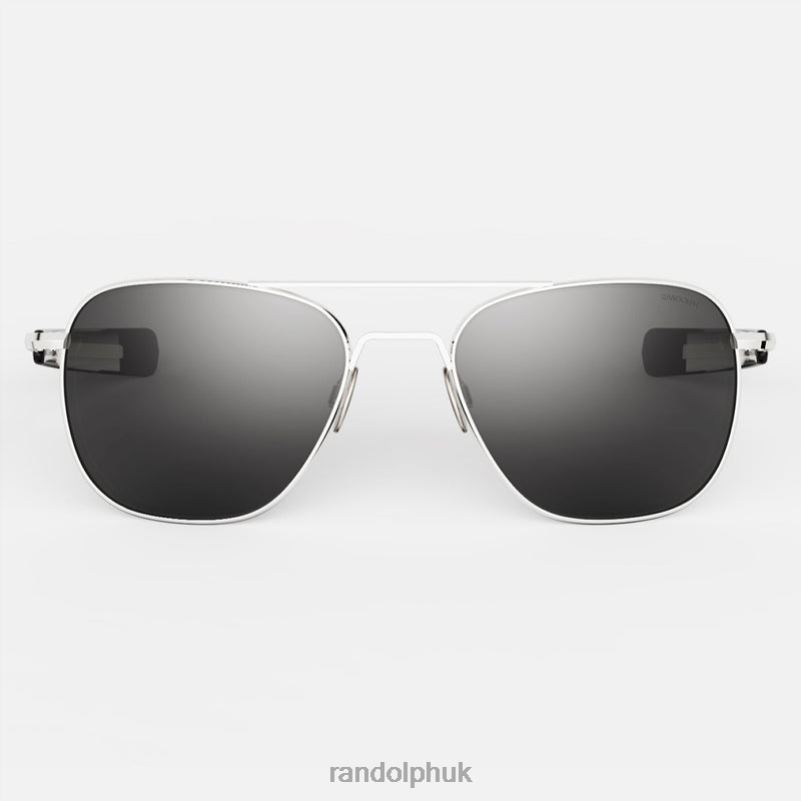 Aviator 1 23k White Gold & American Gray0J2LX4 Randolph Polarized Glass Lens