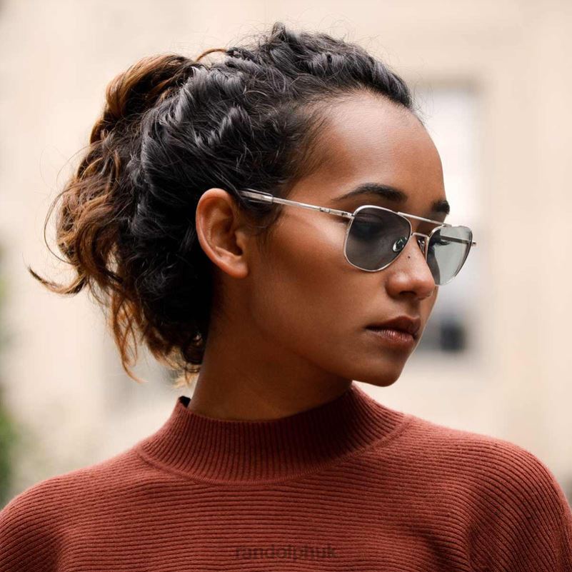 Aviator 1 23k White Gold & American Gray0J2LX4 Randolph Polarized Glass Lens