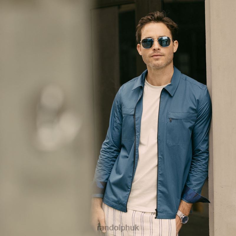 Aviator 1 23k White Gold & American Gray0J2LX4 Randolph Polarized Glass Lens