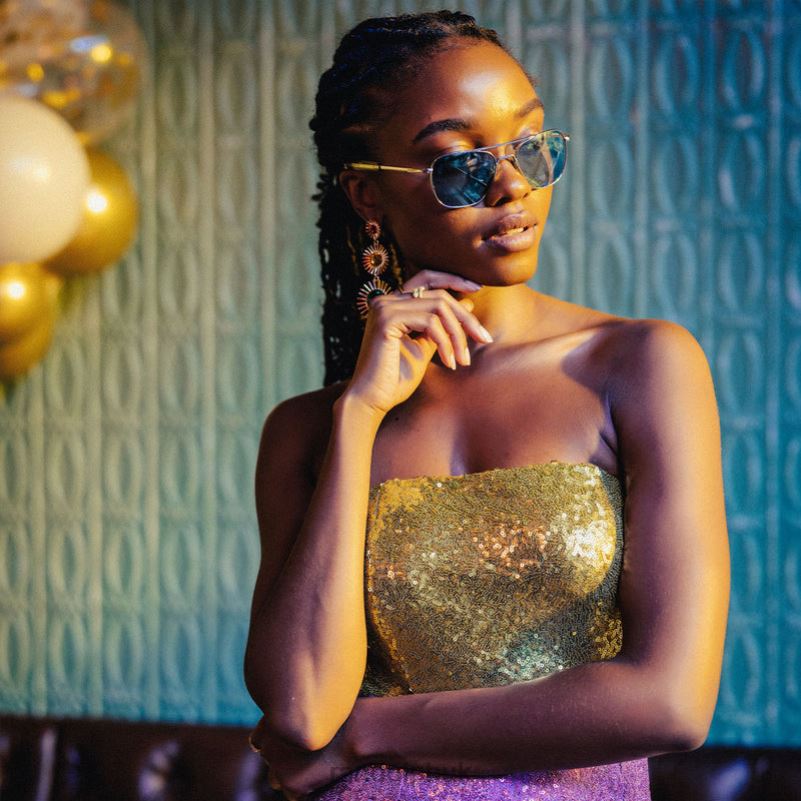 Aviator 1 23k White Gold & Cobalt0J2LX3 Randolph Polarized Glass Lens