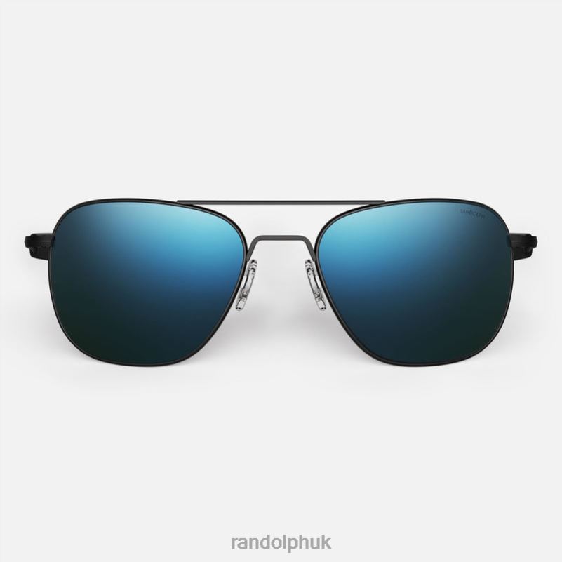 Aviator 2 Matte Black & Cobalt0J2LX23 Randolph Polarized Glass Lens