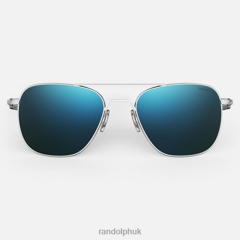 Aviator 2 Matte Chrome & Cobalt0J2LX22 Randolph Polarized Glass Lens