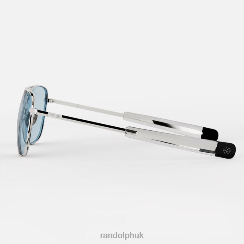 Aviator 3 23k White Gold & Blue Hydro0J2LX34 Randolph Non-Polarized Glass Lens