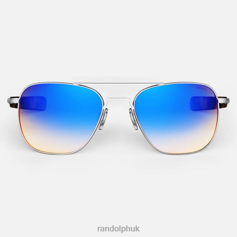 Aviator 3 Matte Chrome & Northern Lights0J2LX44 Randolph Polarized Gradient Nylon Lens