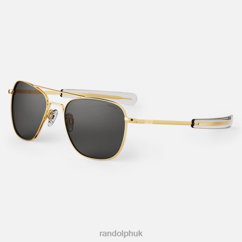 Aviator 4 23k Gold0J2LX68 Randolph Polarized American Gray Lens