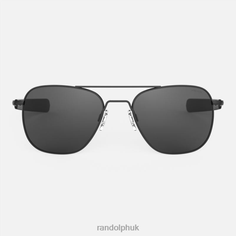 Aviator 4 Matte Black0J2LX85 Randolph Polarized American Gray Lens