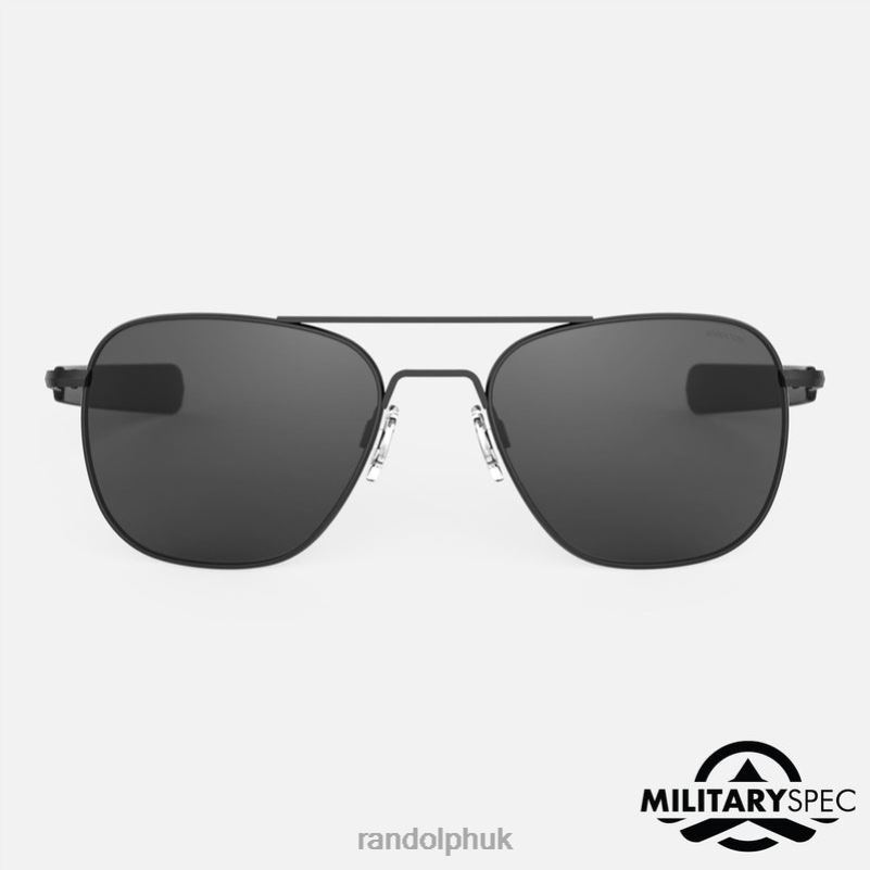 Aviator 4 Matte Black0J2LX85 Randolph Polarized American Gray Lens