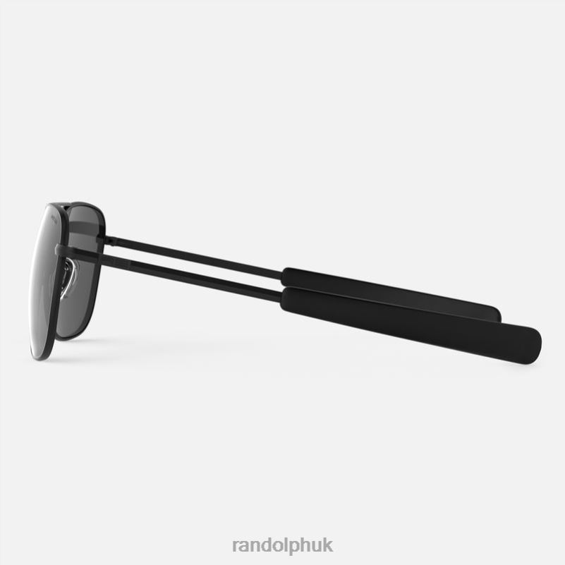 Aviator 4 Matte Black0J2LX85 Randolph Polarized American Gray Lens