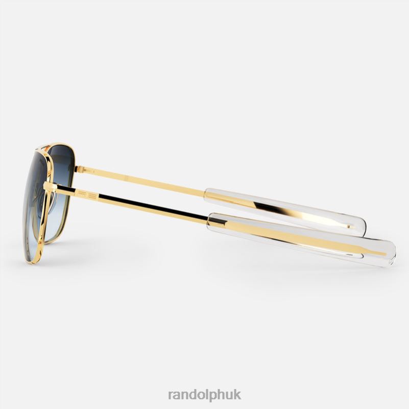 Aviator 6 23k Gold & Slate0J2LX101 Randolph Non-Polarized Gradient Nylon Lens