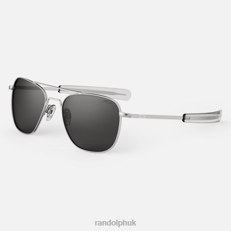 Aviator 6 Matte Chrome & American Gray0J2LX110 Randolph Polarized Glass Lens