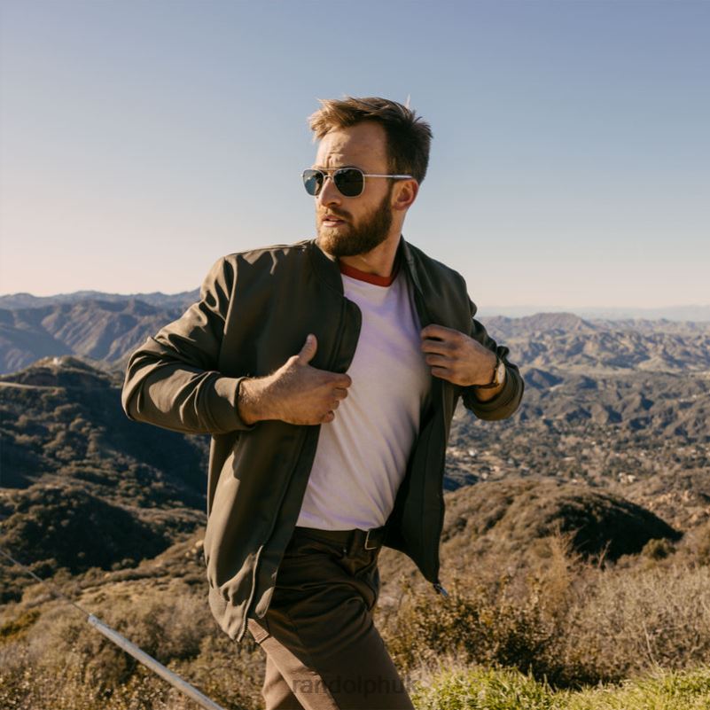 Aviator 7 Gunmetal & American Gray0J2LX114 Randolph Polarized Glass Lens