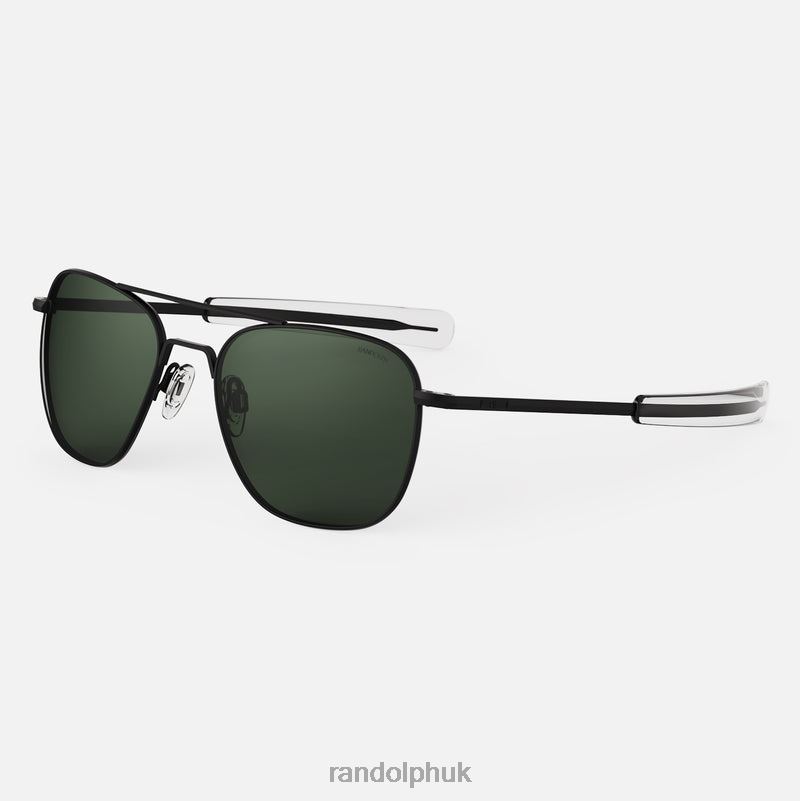 Aviator 7 Matte Black & AGX0J2LX113 Randolph Polarized Glass Lens
