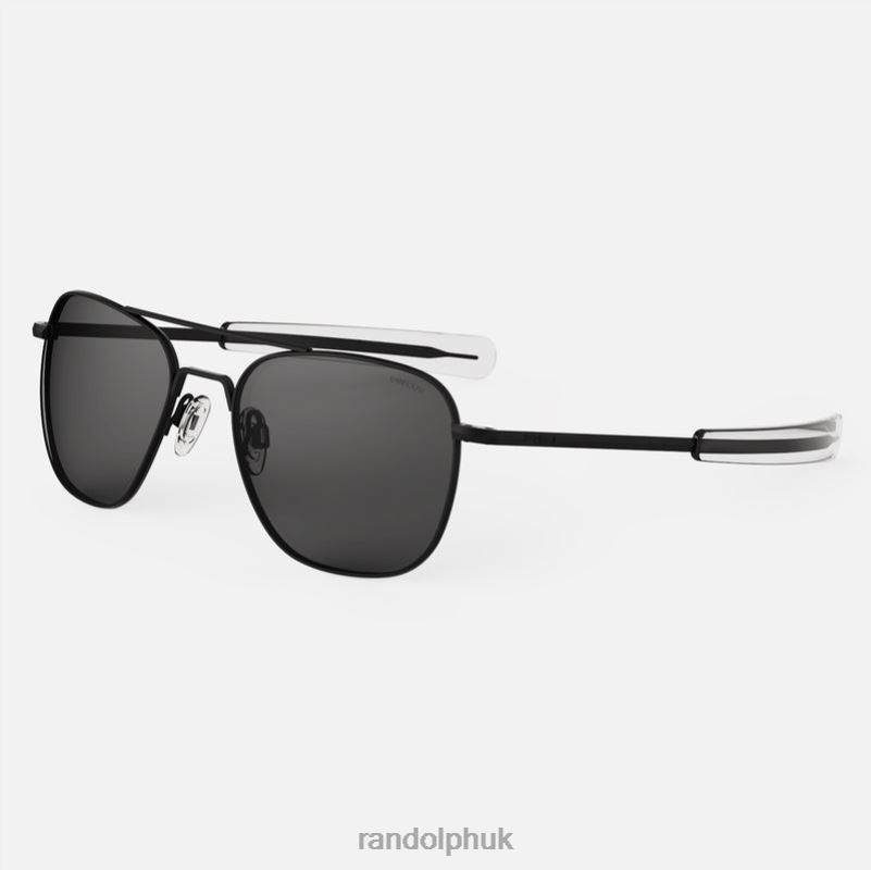 Aviator 7 Matte Black & American Gray0J2LX112 Randolph Polarized Glass Lens