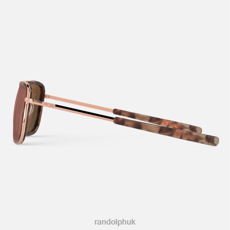Aviator Fusion 22k Rose Gold & Rose Tortoise Inlay & Rose Gold0J2LX14 Randolph Polarized Nylon Lens