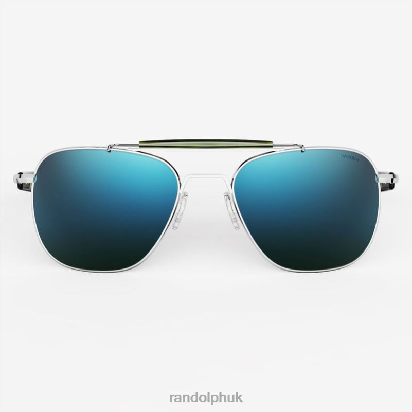 Aviator Ii Bright Chrome0J2LX33 Randolph Polarized Cobalt Glass Lens