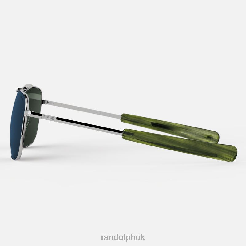 Aviator Ii Bright Chrome0J2LX33 Randolph Polarized Cobalt Glass Lens