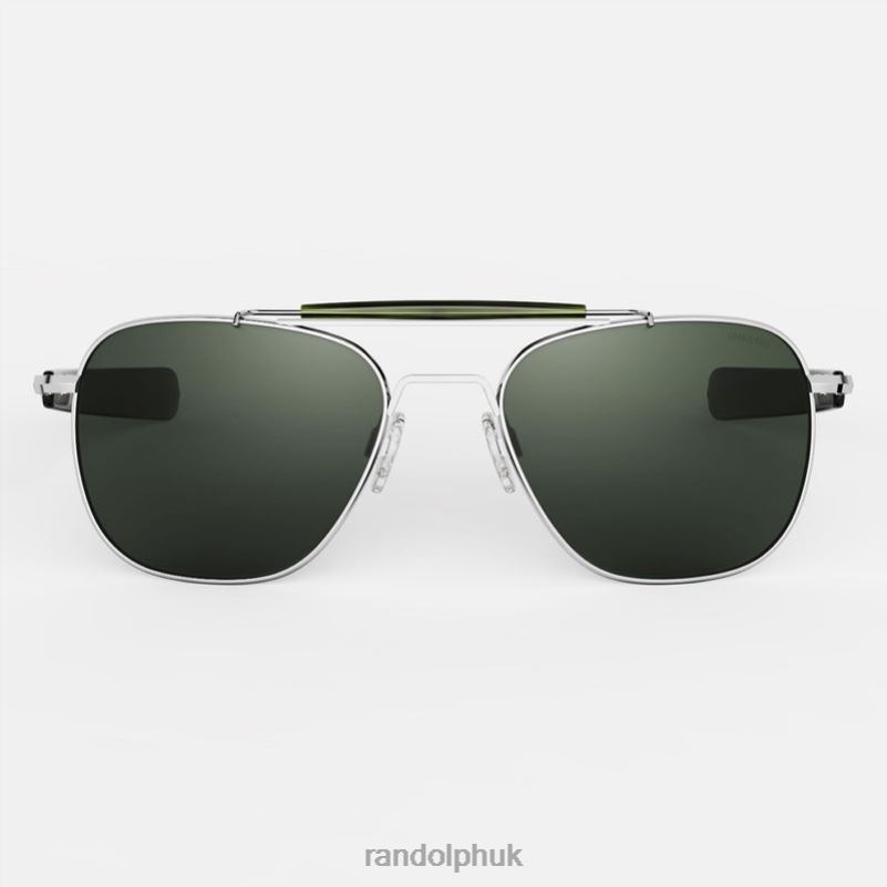 Aviator Ii Bright Chrome & AGX0J2LX43 Randolph Polarized Glass Lens