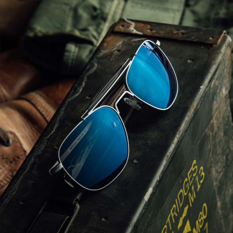 Aviator Ii Matte Chrome & Atlantic Blue0J2LX130 Randolph Non-Polarized Nylon Lens