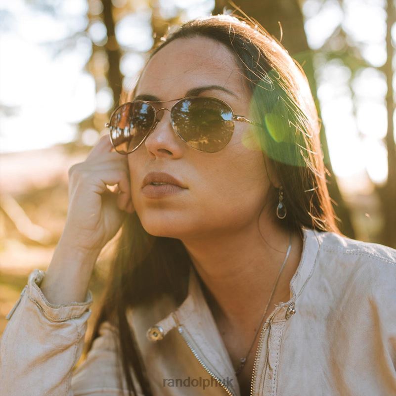 Amelia 22k Chocolate Gold & Cape Sand0J2LX132 Randolph Non-Polarized Gradient Nylon Lens