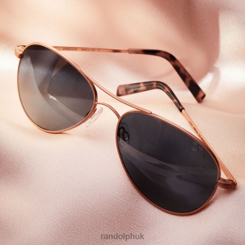 Amelia 22k Satin Rose Gold & Slate0J2LX64 Randolph Polarized Gradient Nylon Lens