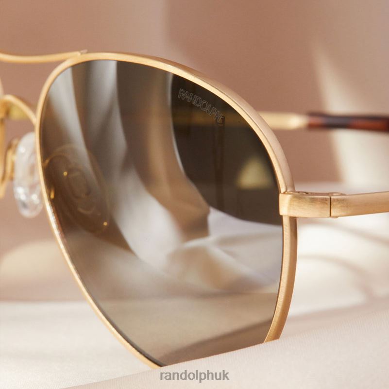 Amelia 23k Satin Gold & Evergreen0J2LX65 Randolph Polarized Gradient Nylon Lens