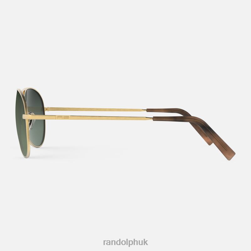 Amelia 23k Satin Gold & Evergreen0J2LX65 Randolph Polarized Gradient Nylon Lens