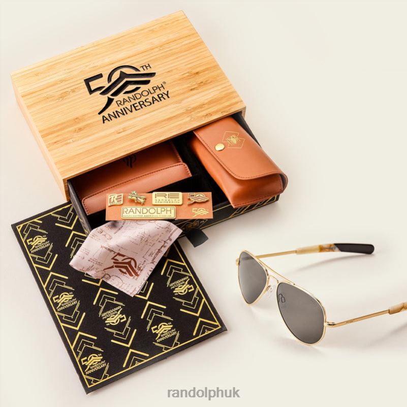 Concorde 1 23k Gold & American Gray0J2LX2 Randolph Polarized Glass Lens