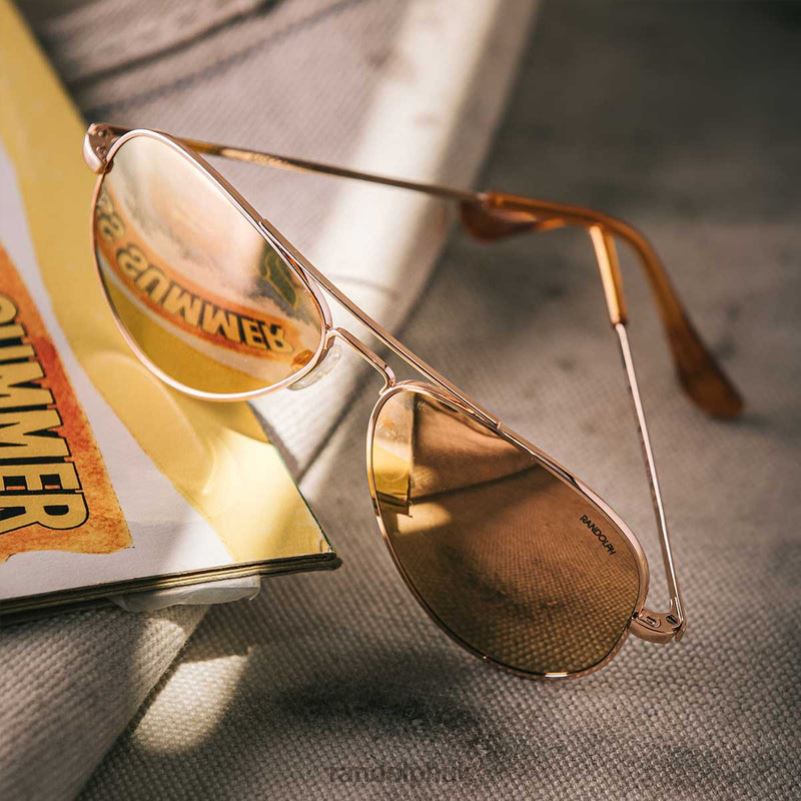 Concorde 2 22k Rose Gold & Rose Gold0J2LX37 Randolph Polarized Mirror Nylon Lens