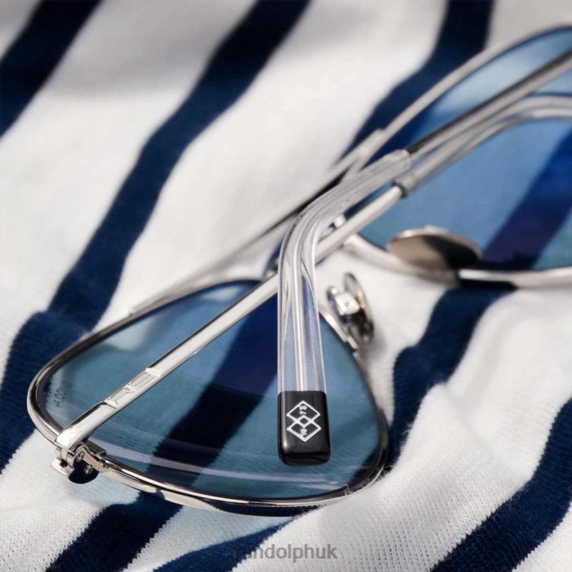 Concorde 3 23k White Gold & Blue Hydro0J2LX52 Randolph Non-Polarized Glass Lens