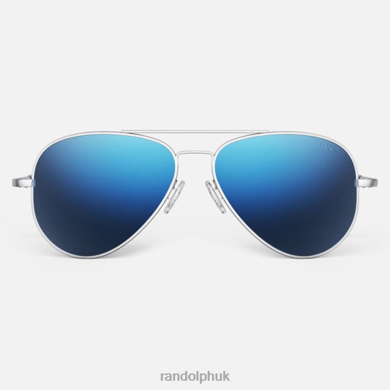 Concorde 4 Matte Chrome & Atlantic Blue0J2LX138 Randolph Non-Polarized Mirror Nylon Lens