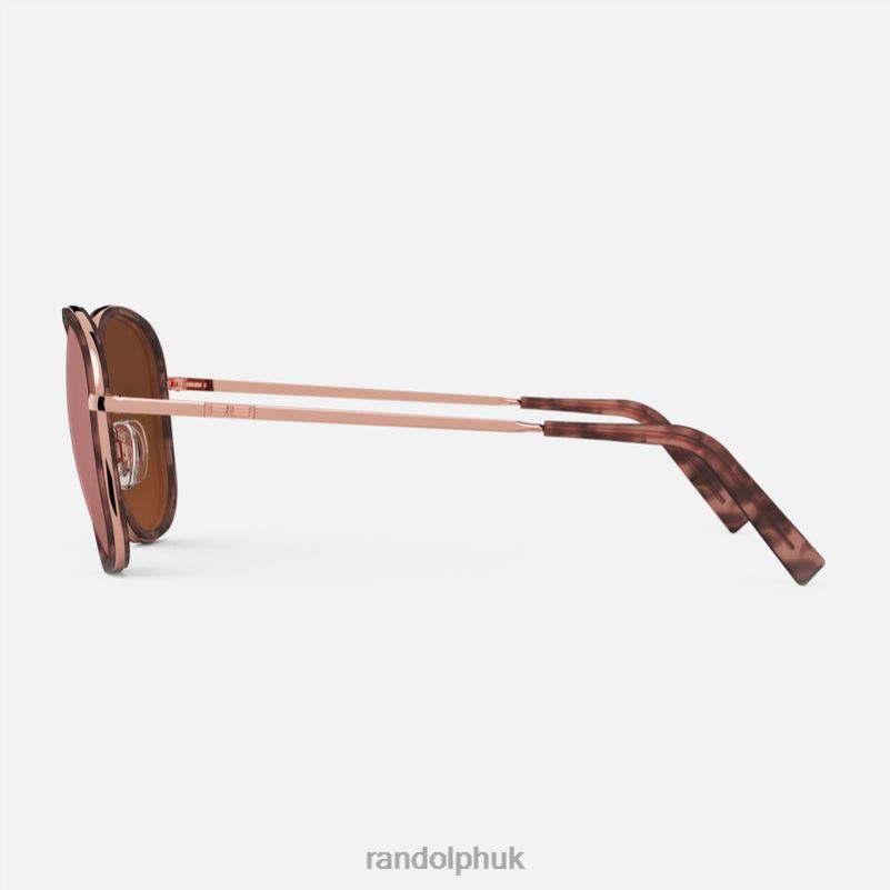 Elinor Fusion 22k Rose Gold & Rose Tortoise Inlay & Rose Gold0J2LX31 Randolph Polarized Nylon Lens