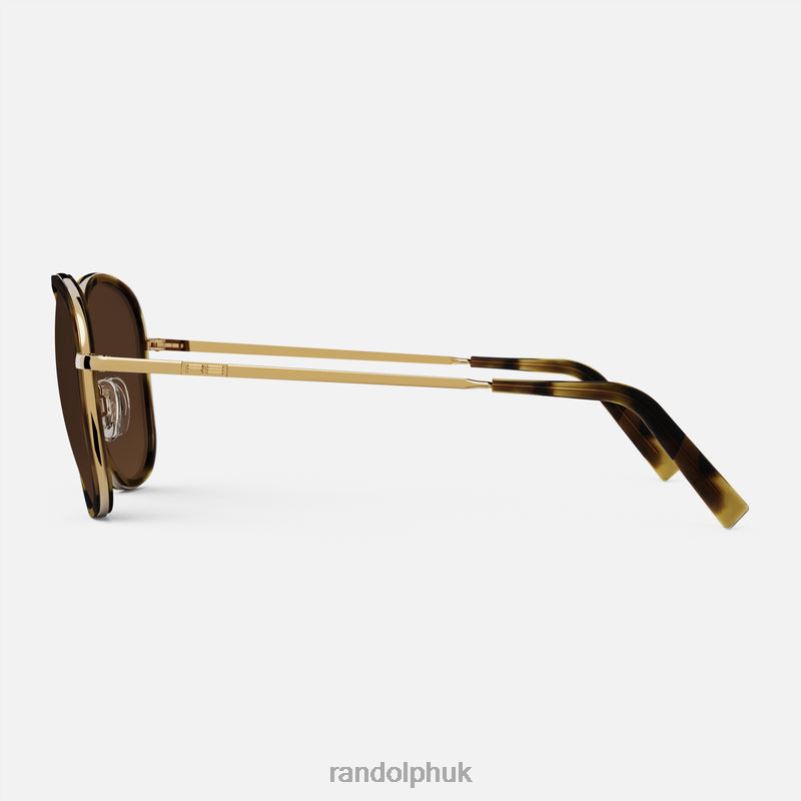 Elinor Fusion 23k Gold & Dark Caramel Tortoise & Cape Sand0J2LX30 Randolph Polarized Gradient Nylon Lens