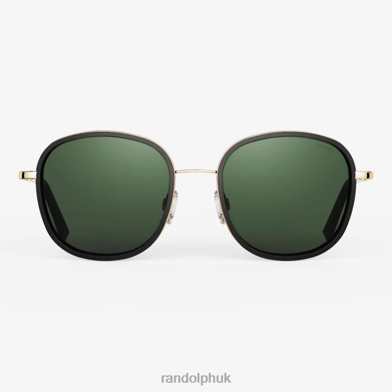 Elinor Fusion 23k Gold & Matte Onyx Inlay & AGX0J2LX42 Randolph Polarized Nylon Lens