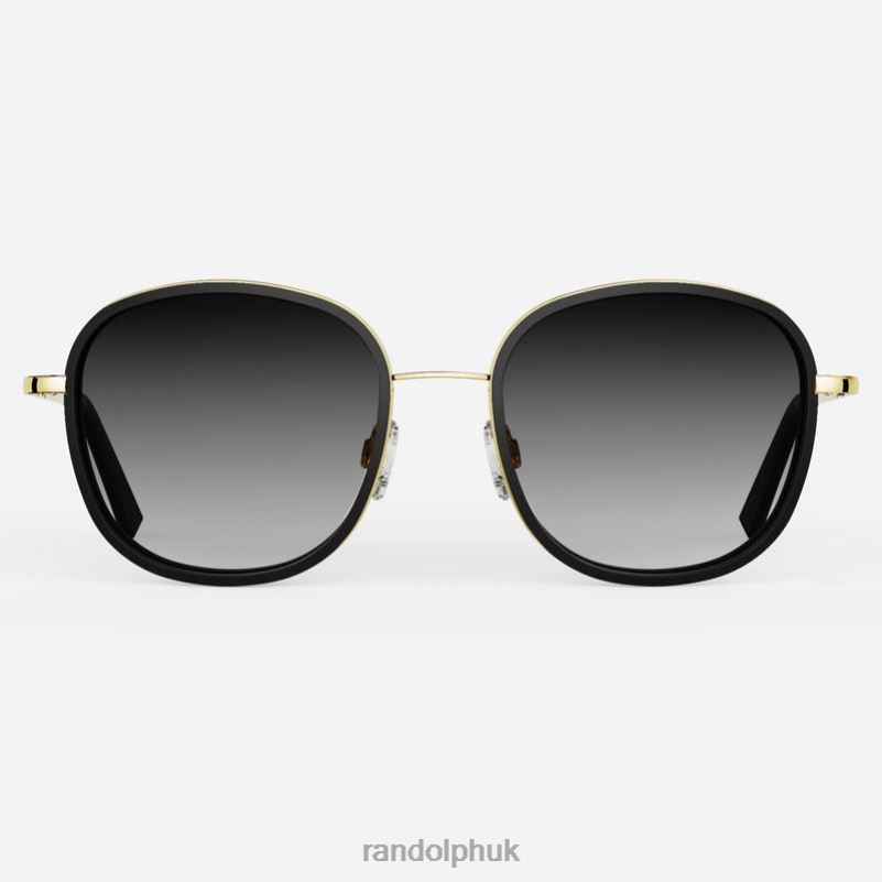 Elinor Fusion 23k Gold & Matte Onyx Inlay & Coastal Gray0J2LX108 Randolph Non-Polarized Nylon Lens