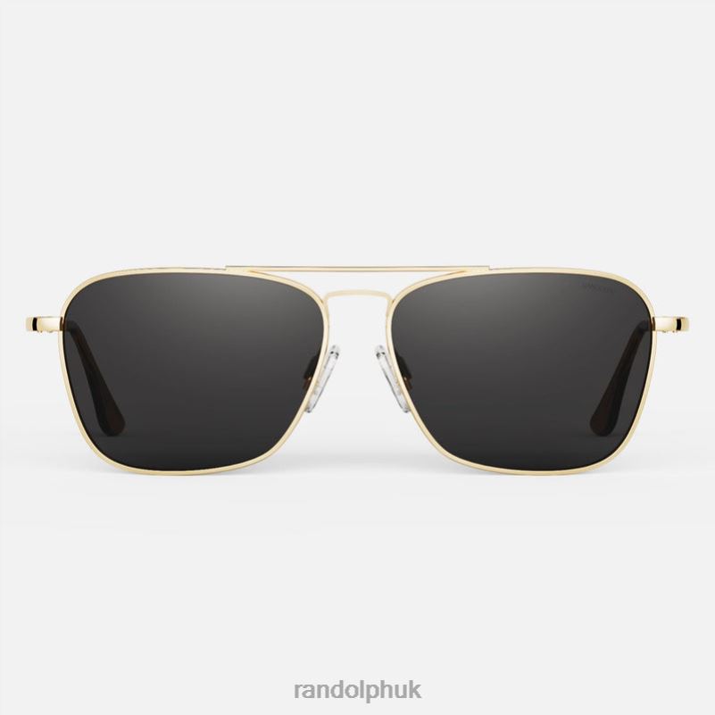 Intruder 23k Gold & American Gray0J2LX119 Randolph Non-Polarized Glass Lens