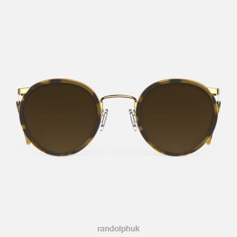 P3 Fusion 23k Gold & Dark Caramel Tortoise Inlay & Cape Sand0J2LX19 Randolph Polarized Gradient Nylon Lens